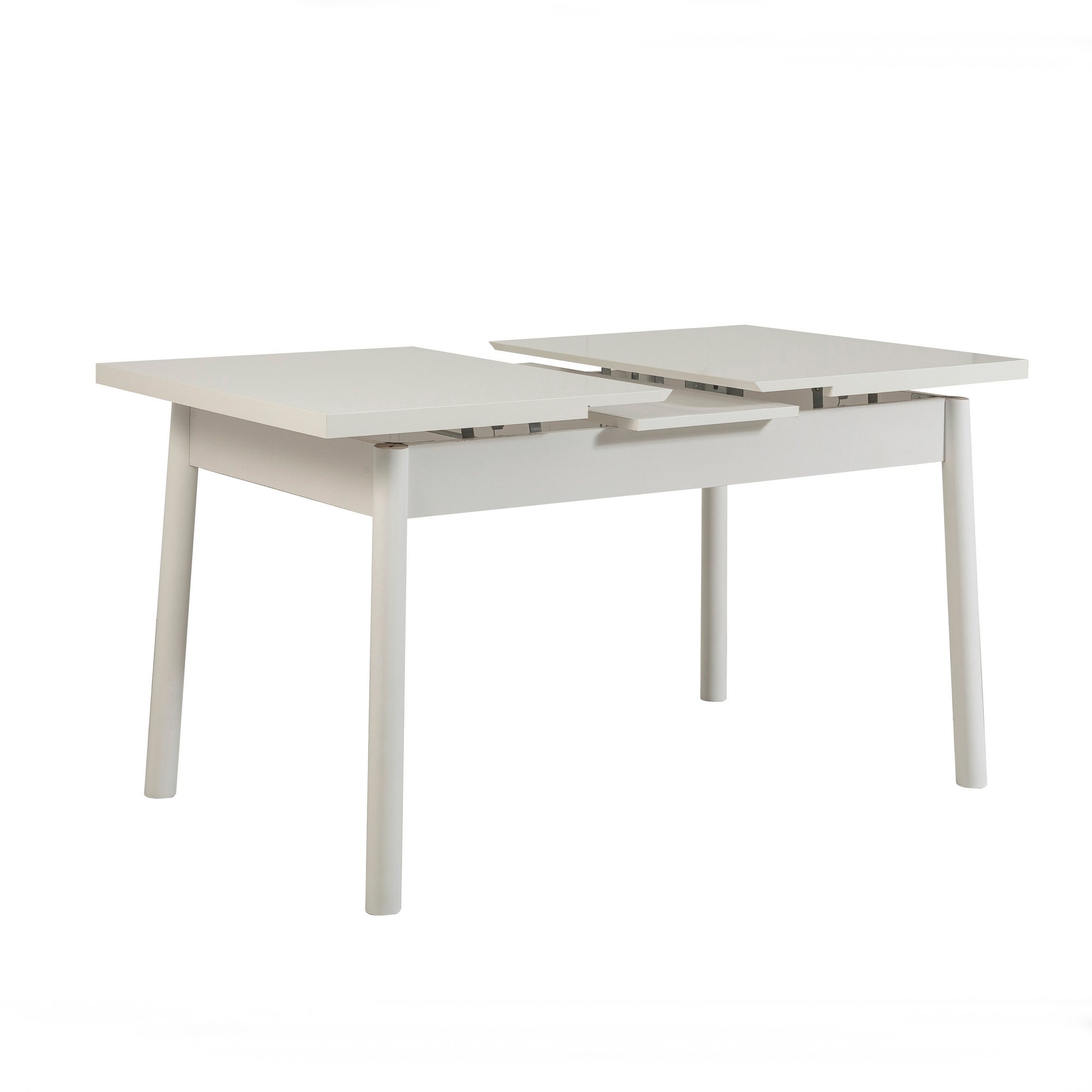 Table extensible minimaliste Saniro L120cm Bois Blanc