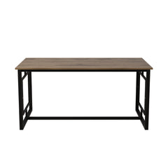 Table de salle à manger Alyan L160cm Bois foncé et Noir