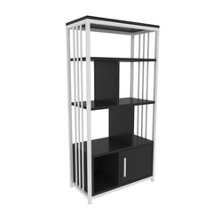 Bibliothèque Kama L60xH120cm Blanc et Anthracite