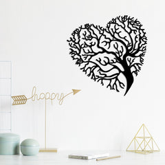 Décoration murale arbre en forme de cœur Flota L70xH70cm Métal Noir