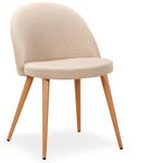 Lot de 6 chaises scandinaves en tissu beige