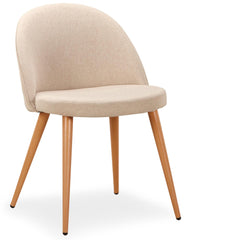 Lot de 6 chaises scandinaves Maury Tissu Beige