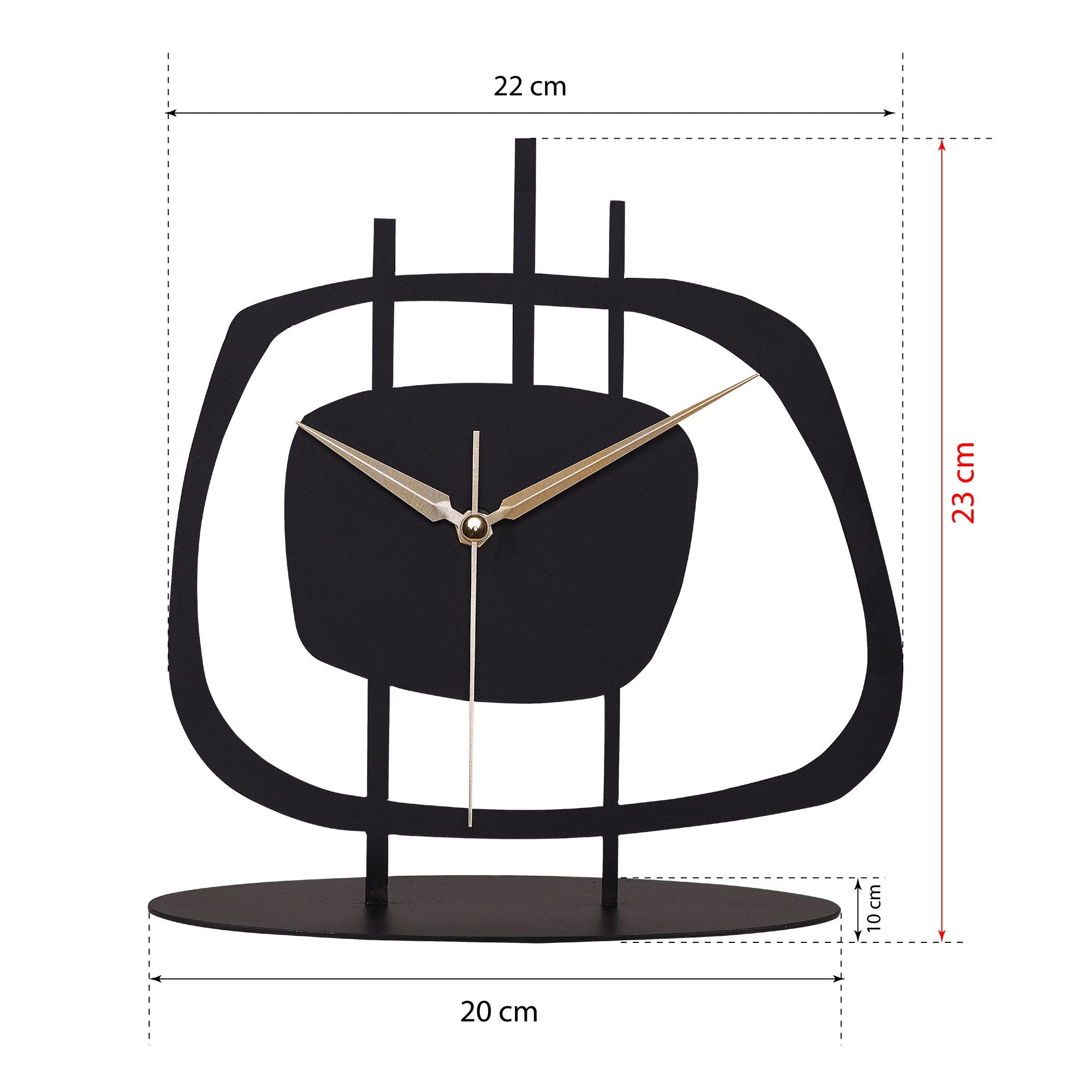 Horloge à poser design Josan L22xH23cm Noir