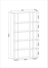 Étagère bibliothèque Cerok L90cm Chêne clair