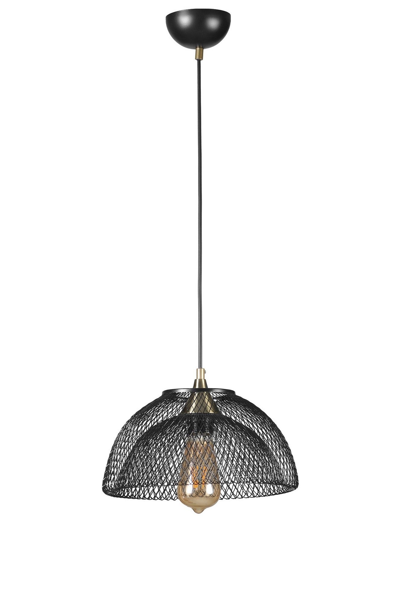 Suspension à grillage Lonna D28xH70cm Métal Noir