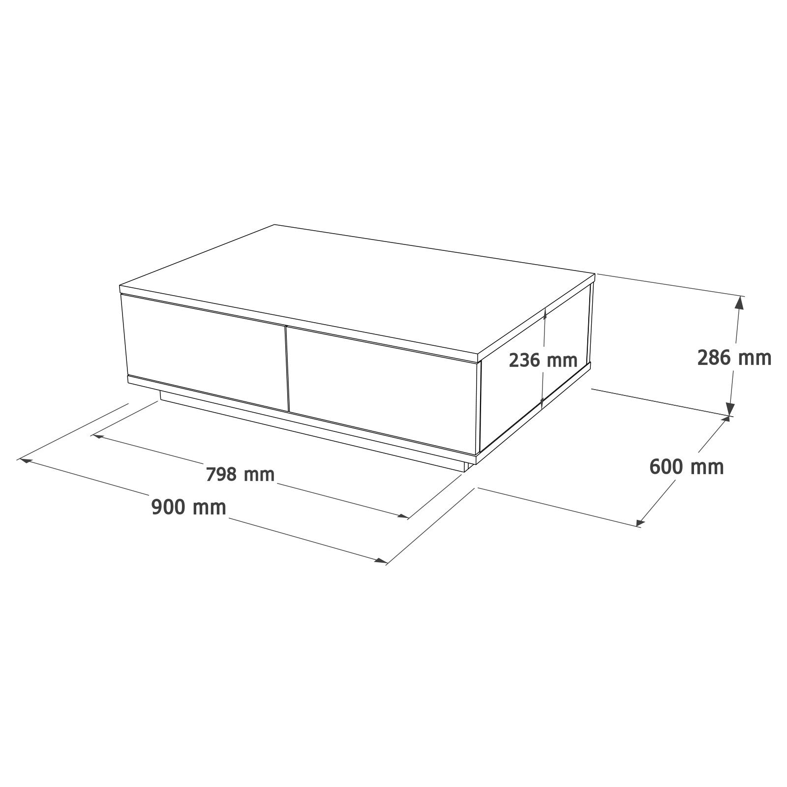 Ensemble meuble tv et table basse Unes Bois clair et Blanc