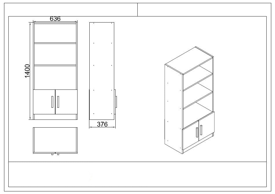 Ensemble de bureau 6 pièces Busymo Bois foncé et Anthracite