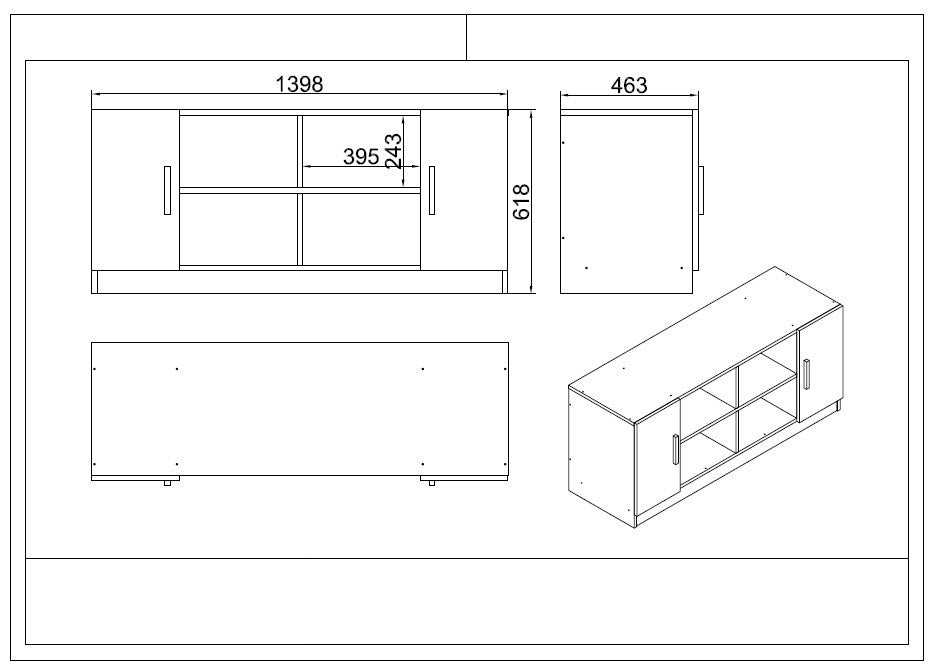 Ensemble de bureau 6 pièces Busymo Bois foncé et Anthracite