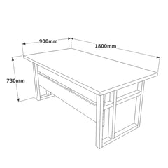 Ensemble de bureau 4 pièces Novag Bois foncé et Anthracite