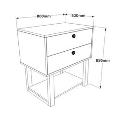 Ensemble de bureau 4 pièces Novag Bois foncé et Anthracite