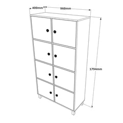 Ensemble de bureau 6 pièces Novag Bois foncé et Anthracite