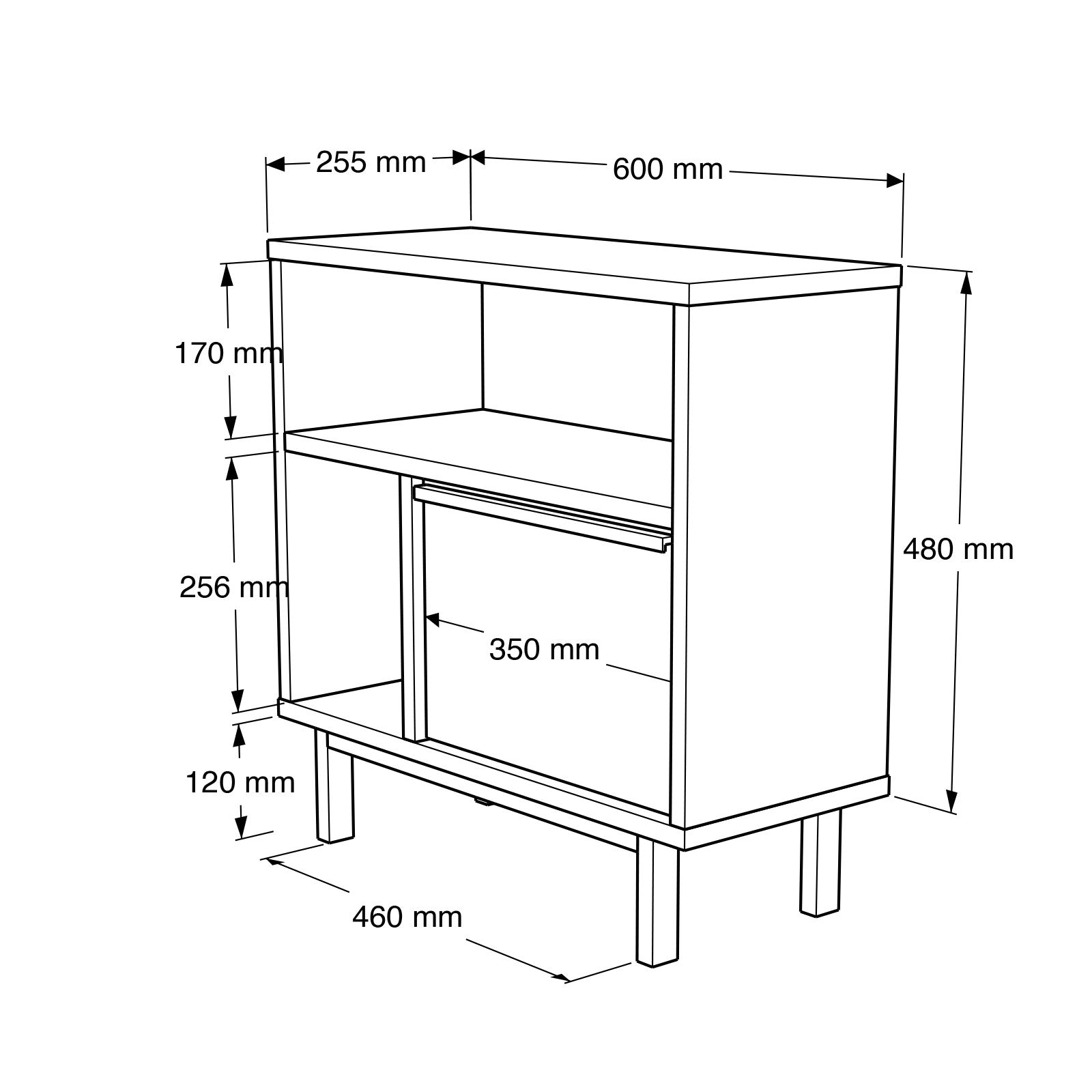 Table d'appoint Evelis L60cm Bois clair