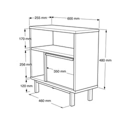 Table d'appoint Evelis L60cm Bois clair