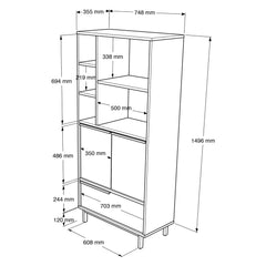 Meuble de cuisine Evelis L75cm Bois clair