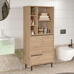 Meuble de salle de bain Evelis L75cm Bois clair