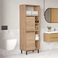 Meuble de salle de bain Evelis L60cm Bois clair