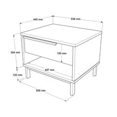 Table de chevet 1 tiroir Evelis Bois clair