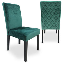 Lot de 2 chaises Shaliman Velours Vert