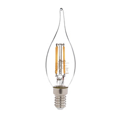 Ampoule coup de vent LED E14 Claritas 3000K 4 Watt Verre Transparent