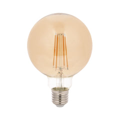 Ampoule sphérique LED G95 Claritas 3000K 7 Watt Verre Ambré