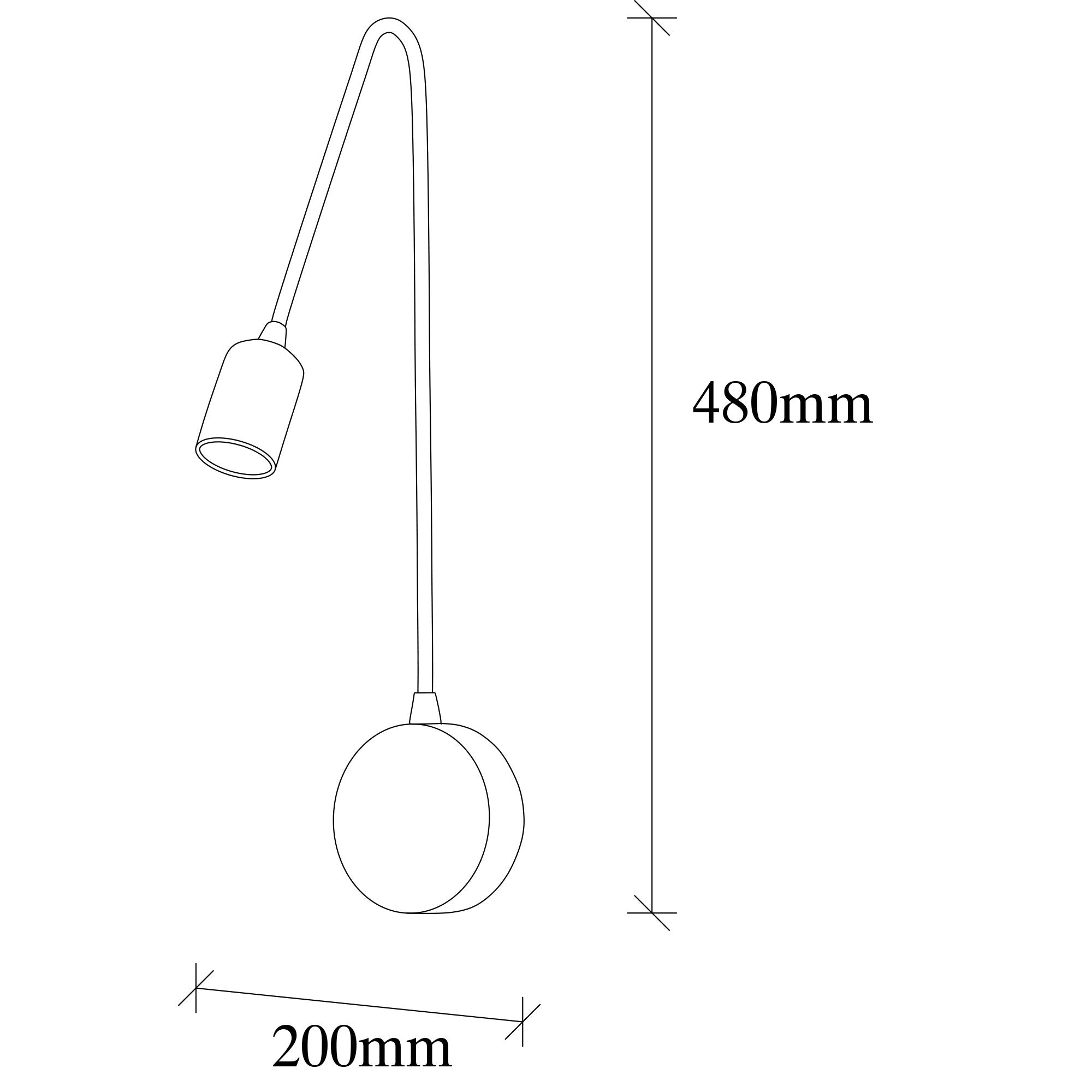 Applique murale 1 ampoule Coeptus Métal Noir