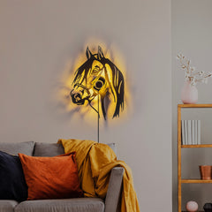 Applique murale décoratif Apertura tête de cheval L41xH57cm Métal Noir