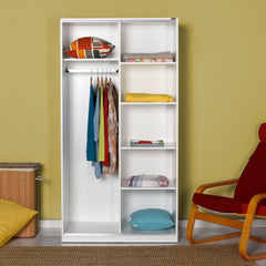 Armoire 2 portes coulissantes Ronga L94cm Blanc