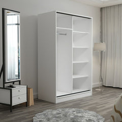 Armoire design 2 portes coulissantes Selong L120xH210cm Blanc