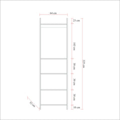 Armoire style industriel Fodienda L168cm avec 3 portes Bois et Métal Noir