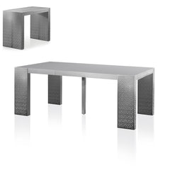 Table Console extensible 3 rallonges Nassau Morocco Gris