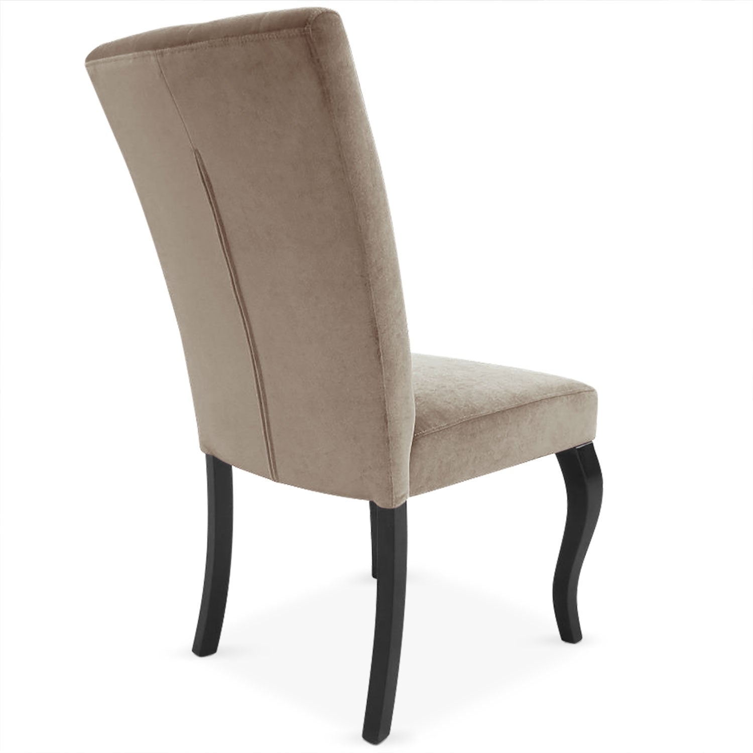 Lot de 2 chaises Beata velours Taupe de dos