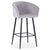 Chaise de bar en velours argenté
