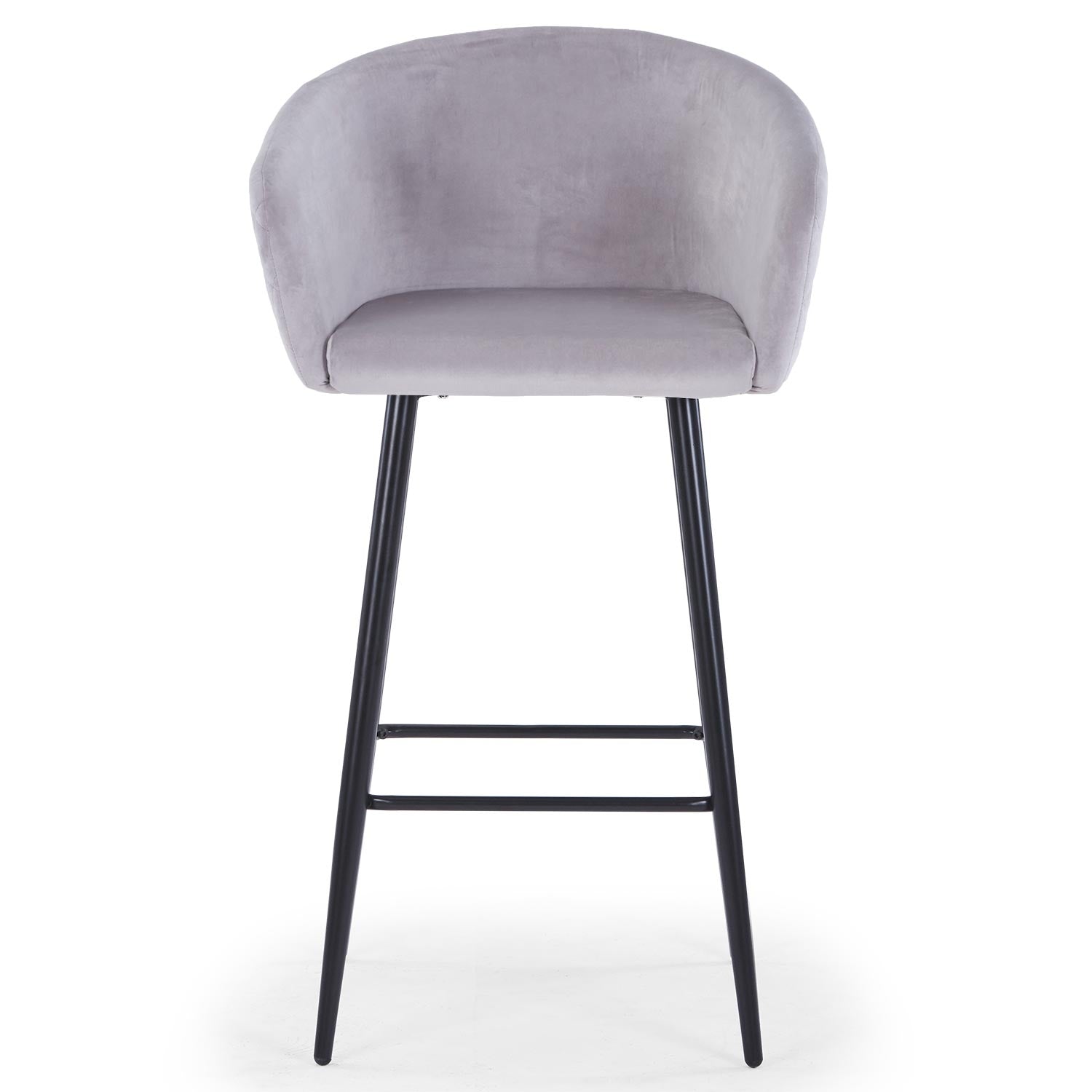 Chaise de bar Bobby Velours Argent