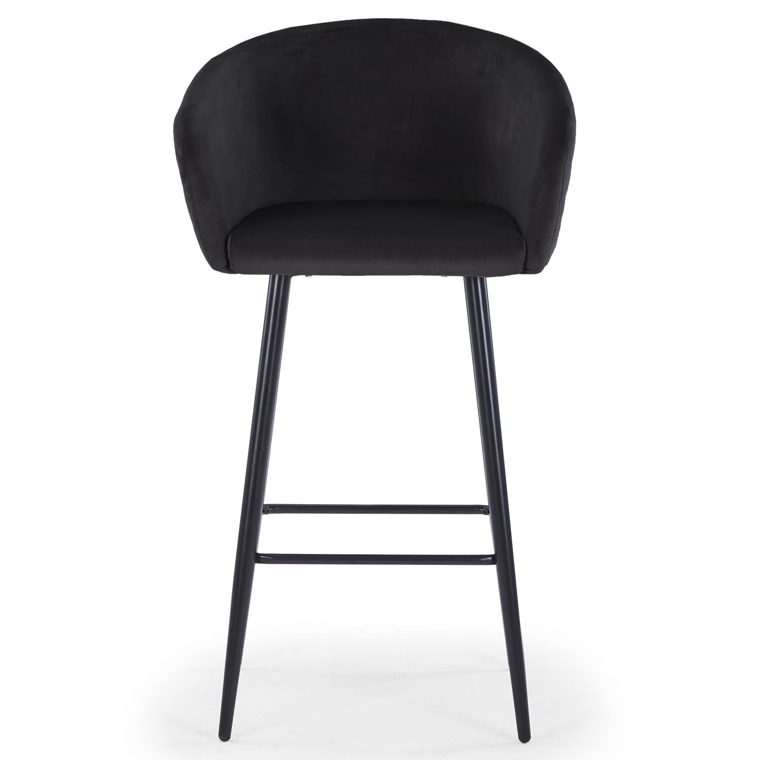 Chaise de bar Bobby Velours Noir