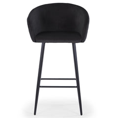 Chaise de bar Bobby Velours Noir