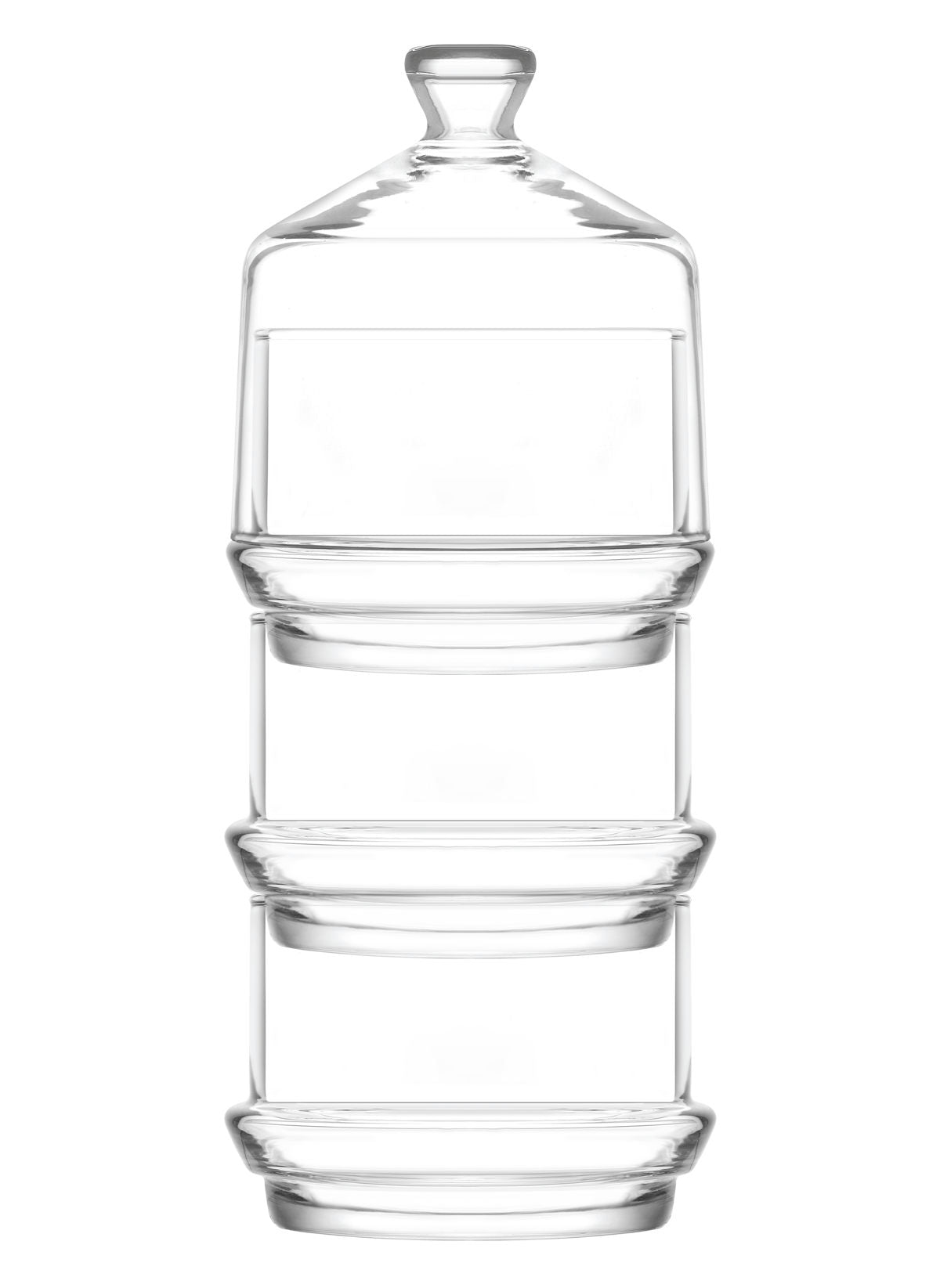 Bonbonnière à 3 étages Wach 765ml Verre Transparent