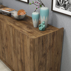 Buffet 4 portes Bergerat 180cm Bois Naturel