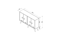 Buffet design Proxima L120cm Blanc