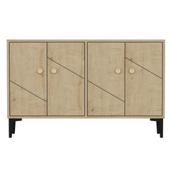 Buffet Nunki 120cm Motif Géométrique Chêne clair