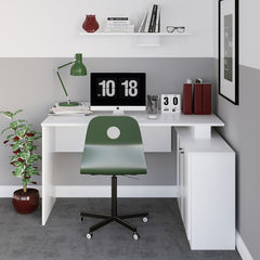 Bureau avec porte Nive Blanc