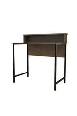 Bureau Chahla 90cm Bois foncé et Métal Noir