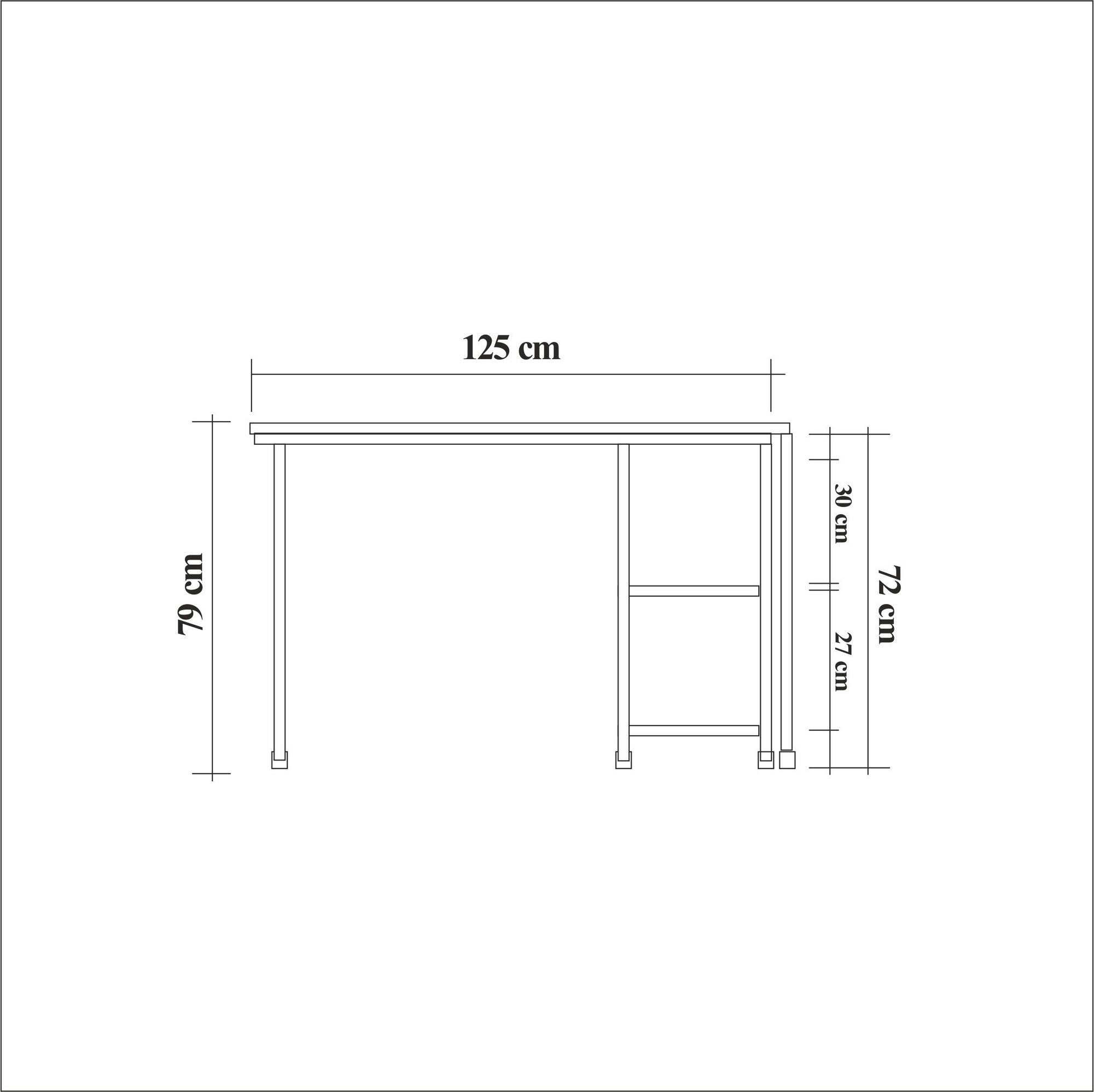 Bureau modulable Sarra Bois clair et Métal Noir