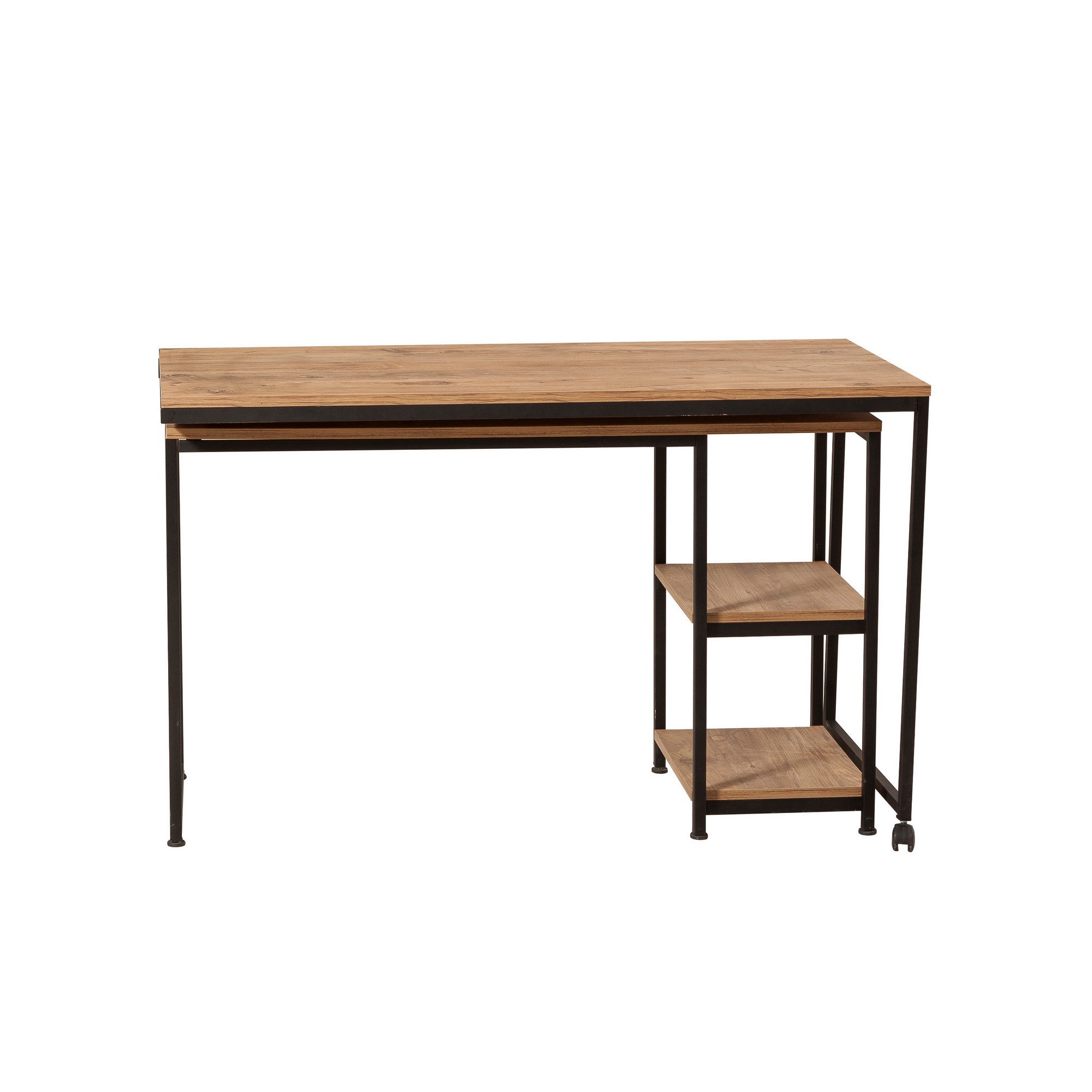 Bureau modulable Sarra Bois clair et Métal Noir