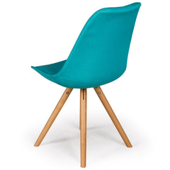 Lot de 4 chaises scandinaves Goya Tissu Bleu