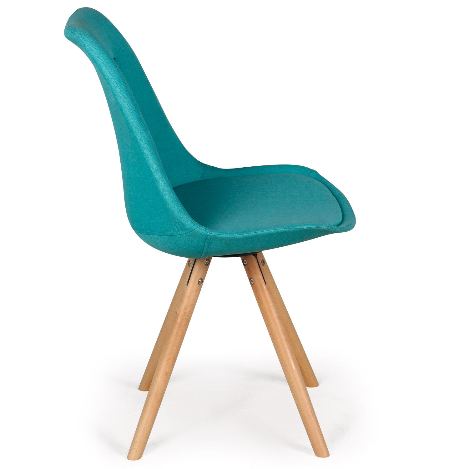 Lot de 4 chaises scandinaves Goya Tissu Bleu