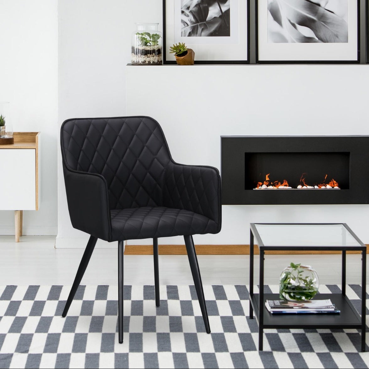 Lot de 2 chaises Clark simili Noir