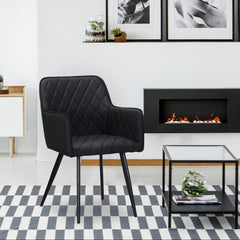 Lot de 2 chaises Clark simili Noir