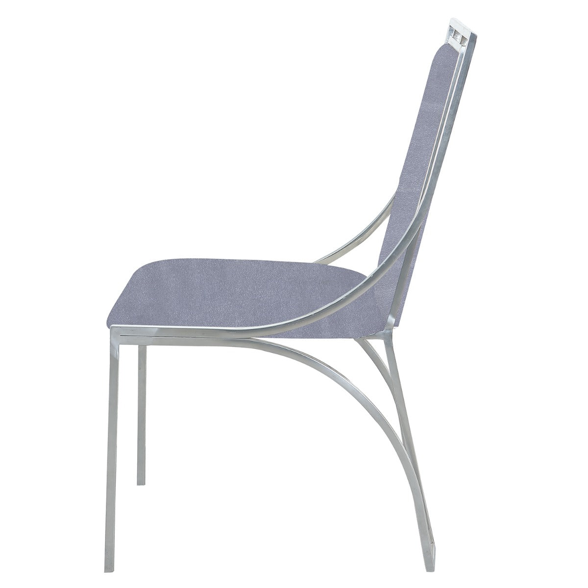 Lot de 2 chaises Catarina Velours Argent pieds Argent
