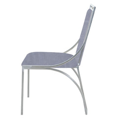 Lot de 2 chaises Catarina Velours Argent pieds Argent