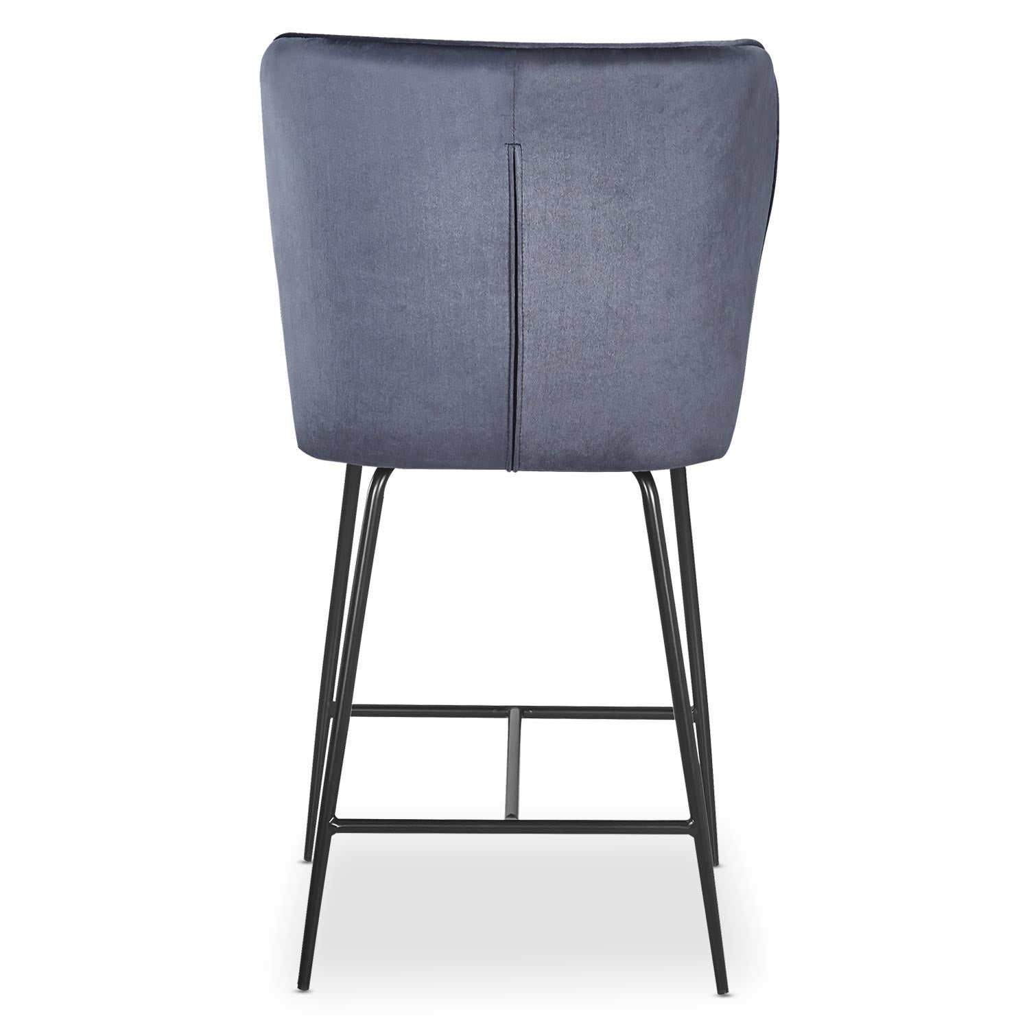 Chaise de bar Elsa Velours Gris